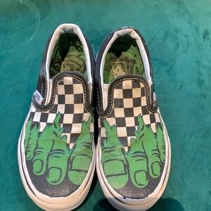 Kids slip on Incredible Hulk Vans